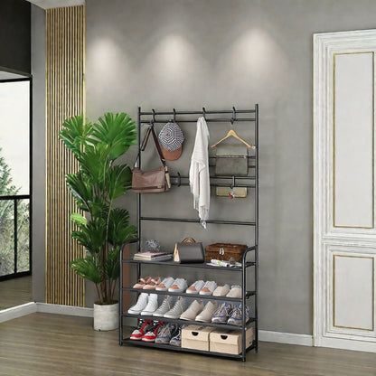 Cuier cu Pantofar Metalic – 5 Rafturi