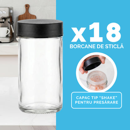 Organizator Condimente Rotativ – 18 borcane incluse