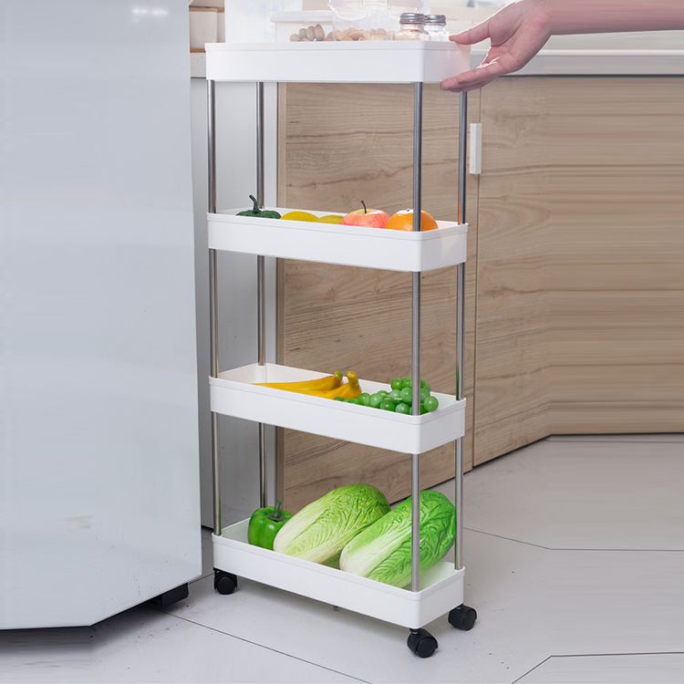 Raft Mobil Organizator cu 4 Etajere – Ordine Rapidă în Orice Spațiu