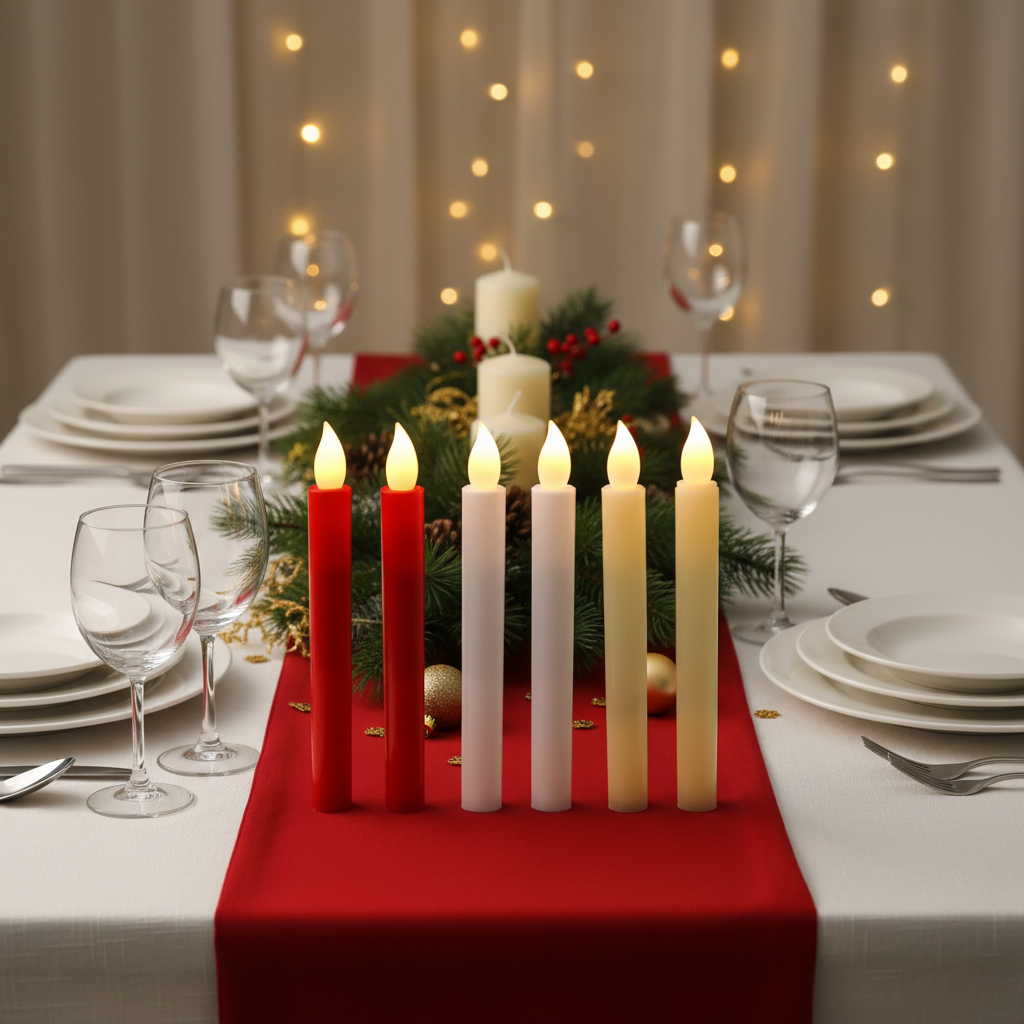 Set 4 Lumânări LED Decorative