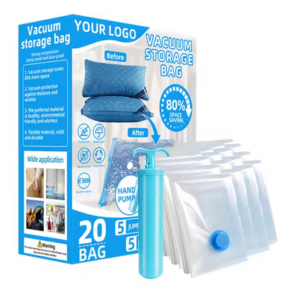 🧳 Set 6 Pungi pentru Vidare + Pompă Inclusă