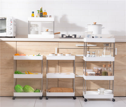 Raft Mobil Organizator cu 4 Etajere – Ordine Rapidă în Orice Spațiu