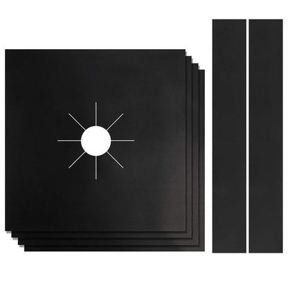 🎁4+4 -Folii din Teflon pentru Aragaz – Protecție Fără Murdărie  -