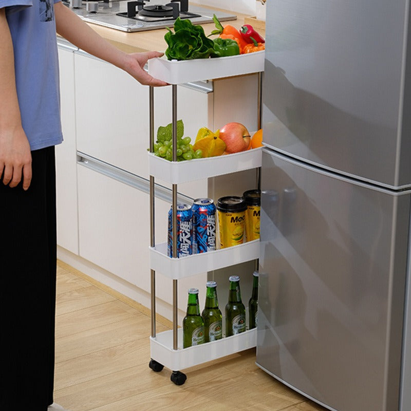 Raft Mobil Organizator cu 4 Etajere – Ordine Rapidă în Orice Spațiu