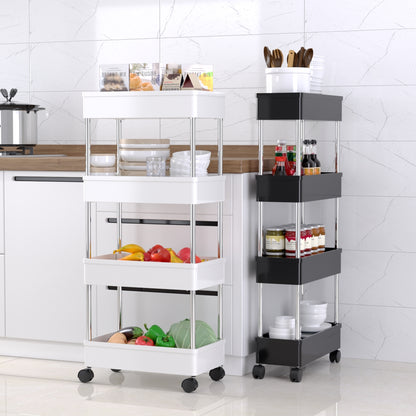 Raft Mobil Organizator cu 4 Etajere – Ordine Rapidă în Orice Spațiu