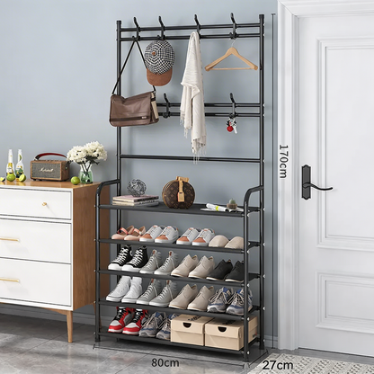 Cuier cu Pantofar Metalic – 5 Rafturi