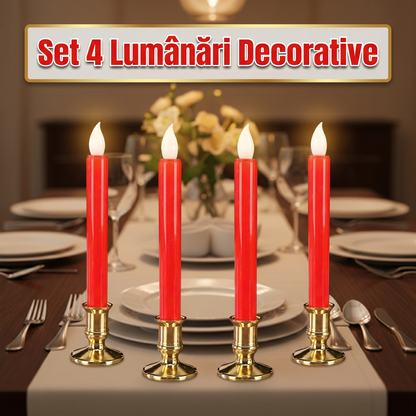 Set 4 Lumânări LED Decorative